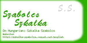 szabolcs szkalka business card